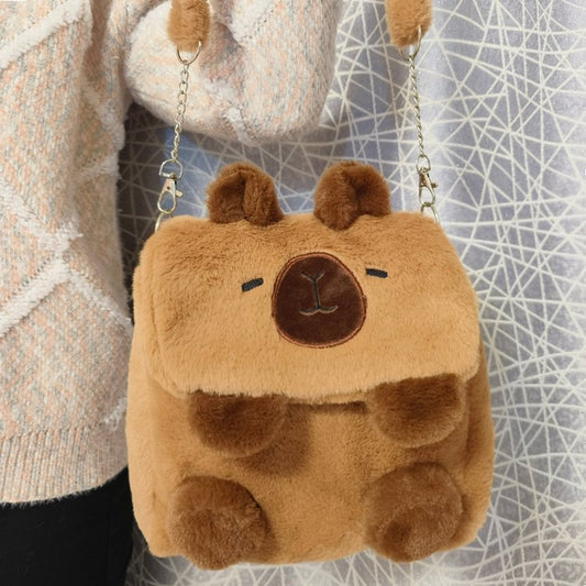 Cartoon Cute Niche Capybara Plush Bag