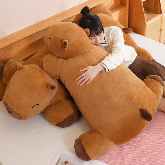 Plush Capybara Floor Mat Bed With Leg-supporting Large Capybara Capybara Pillow