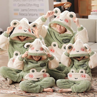Frog Cute Cartoon Thick Pajamas