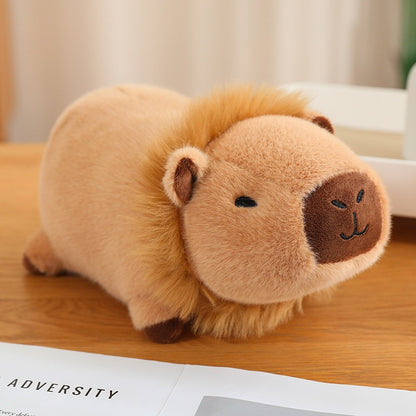 Capybara Bee Toast Plushie Lying Plush Doll Toast Lazy Cute