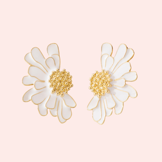 New Retro Simple Flower Earrings