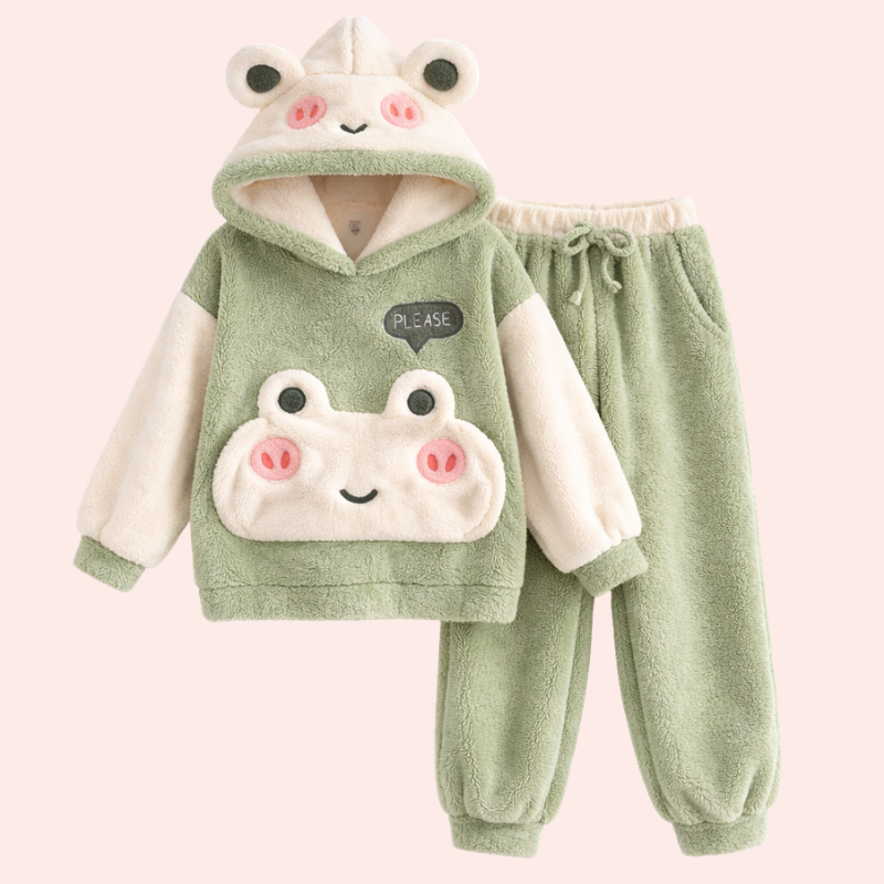 Frog Cute Cartoon Thick Pajamas