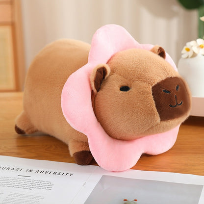 Capybara Bee Toast Plushie Lying Plush Doll Toast Lazy Cute