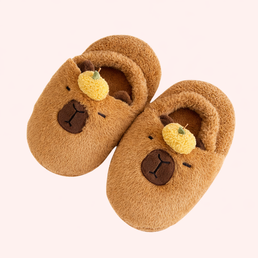 Emotional Stability Capybara Plush Slippers Winter Home
